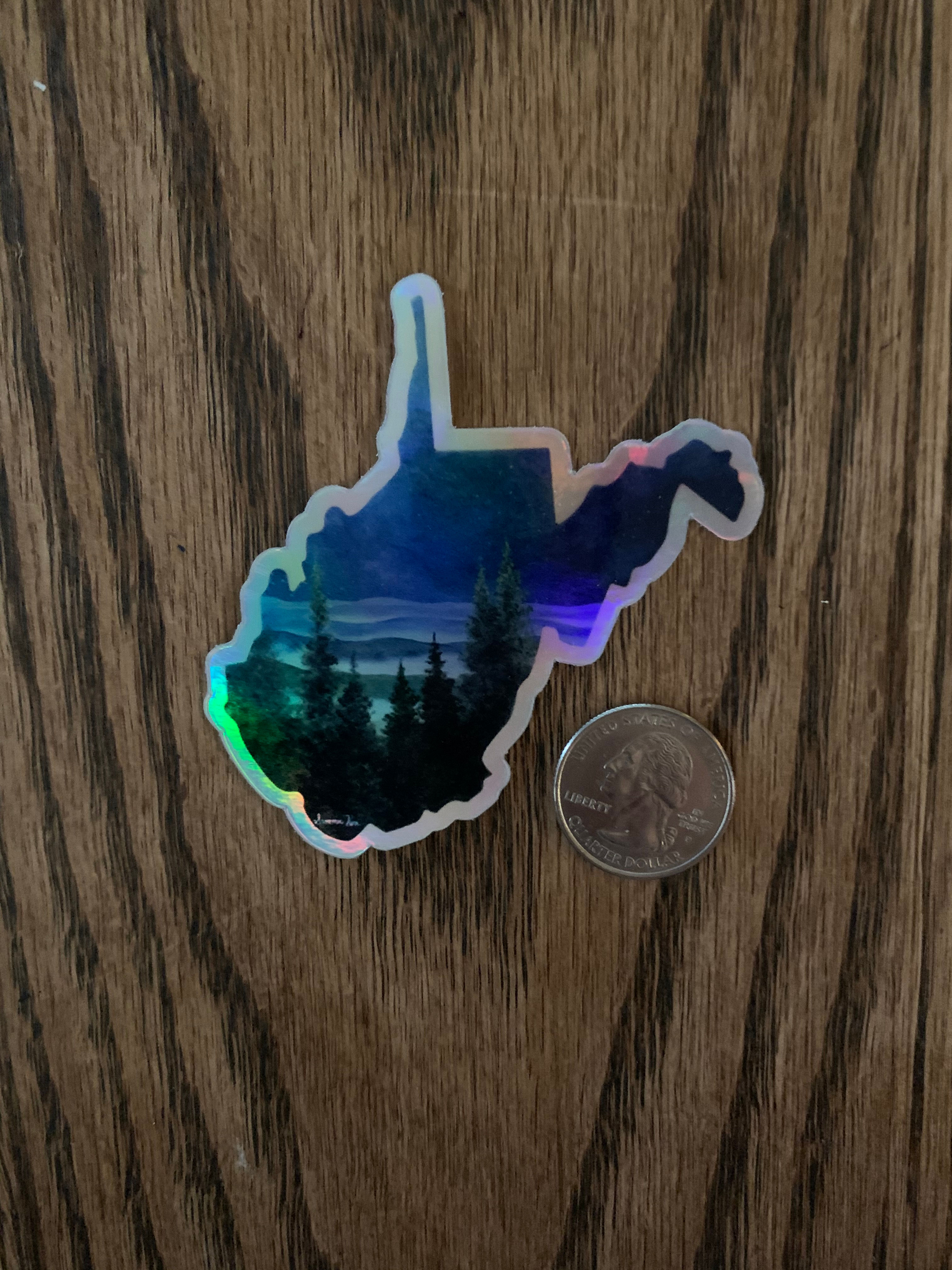 Holographic WV Vinyl Sticker