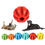 Thumbnail: Dog Squeaky Ball Toy Tooth Cleaning Chew Bite Resistant Pet Toy