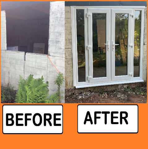garage conversion with french doors stoke.jpg