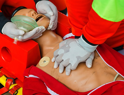Training dummy used by paramedic trainee