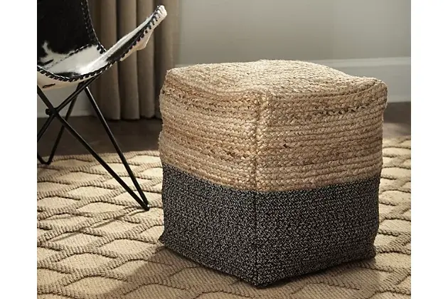 Signature Design By Ashley Sweed valley pouf