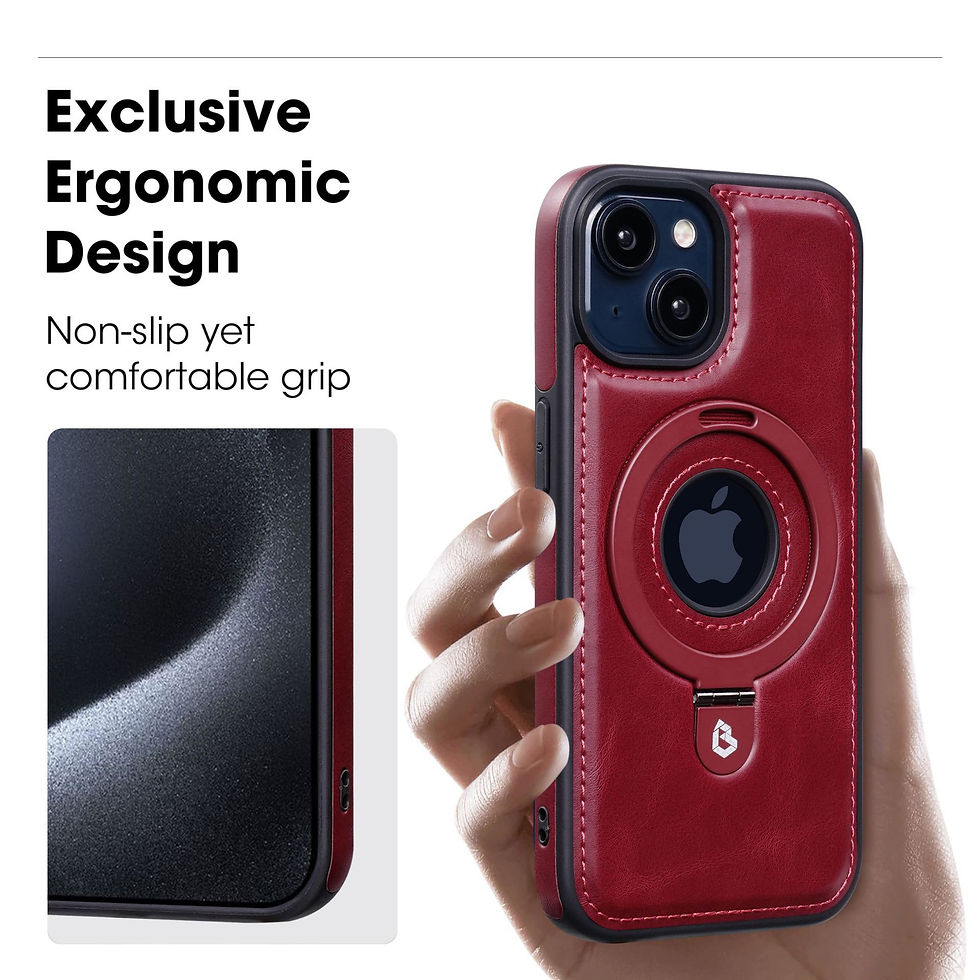Miniatura: Leather Magnetic Phone Case for iPhone 12-15 Series