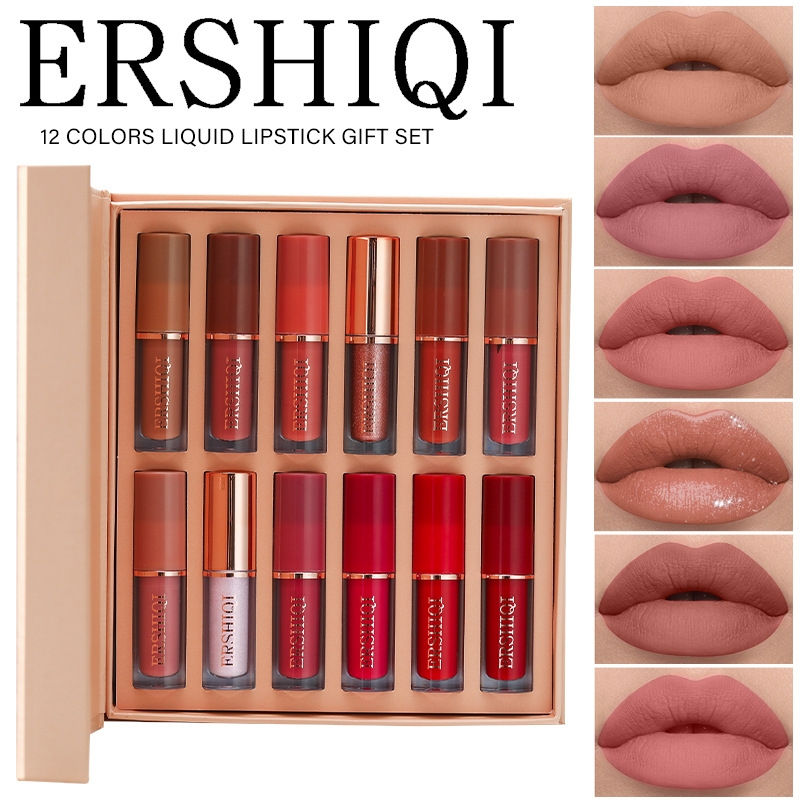 Thumbnail: 12 pcs Moisturizing Velvet Matte Lipstick Gift Box