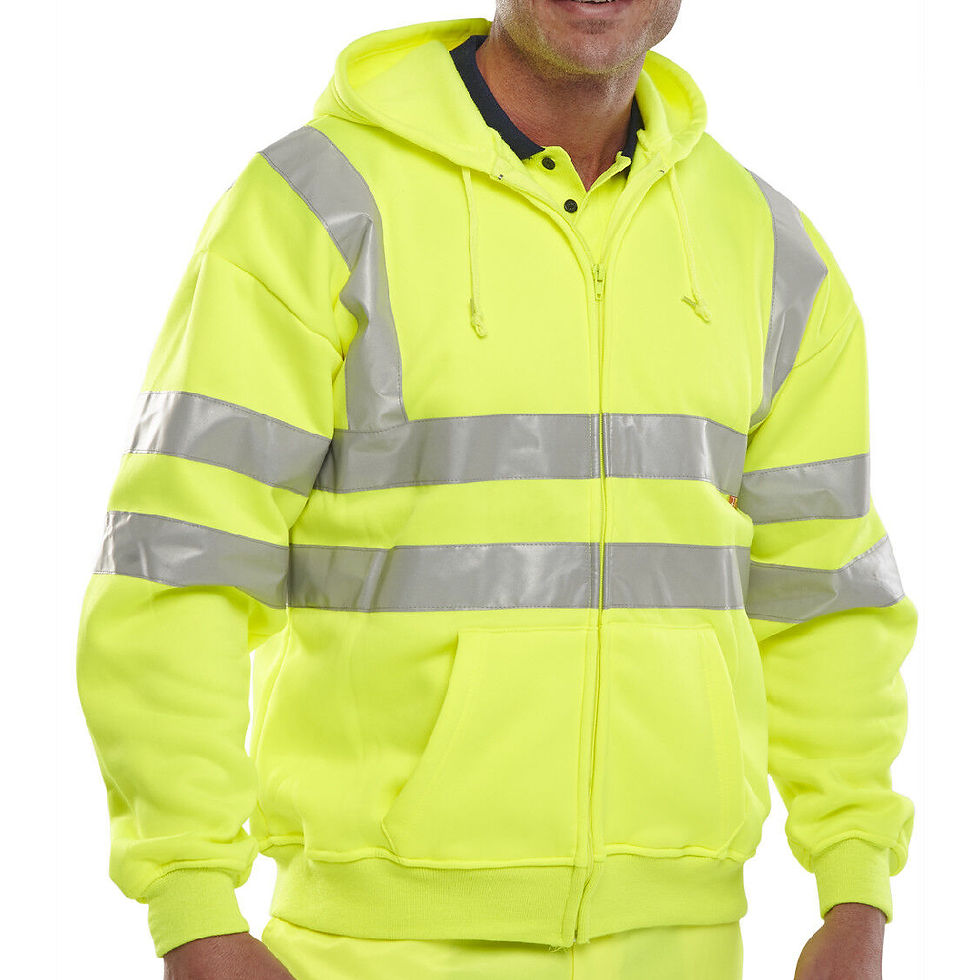 Miniaturbild: Warnschutz-Sweatjacke mit Kapuze | Größen: S - 3XL