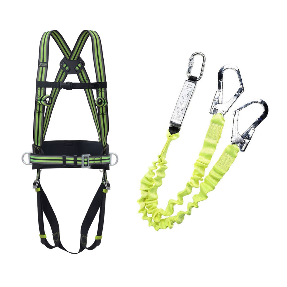 Miniaturbild: SET | Profi Auffanggurt + Elastisches Y-Sicherheitsband