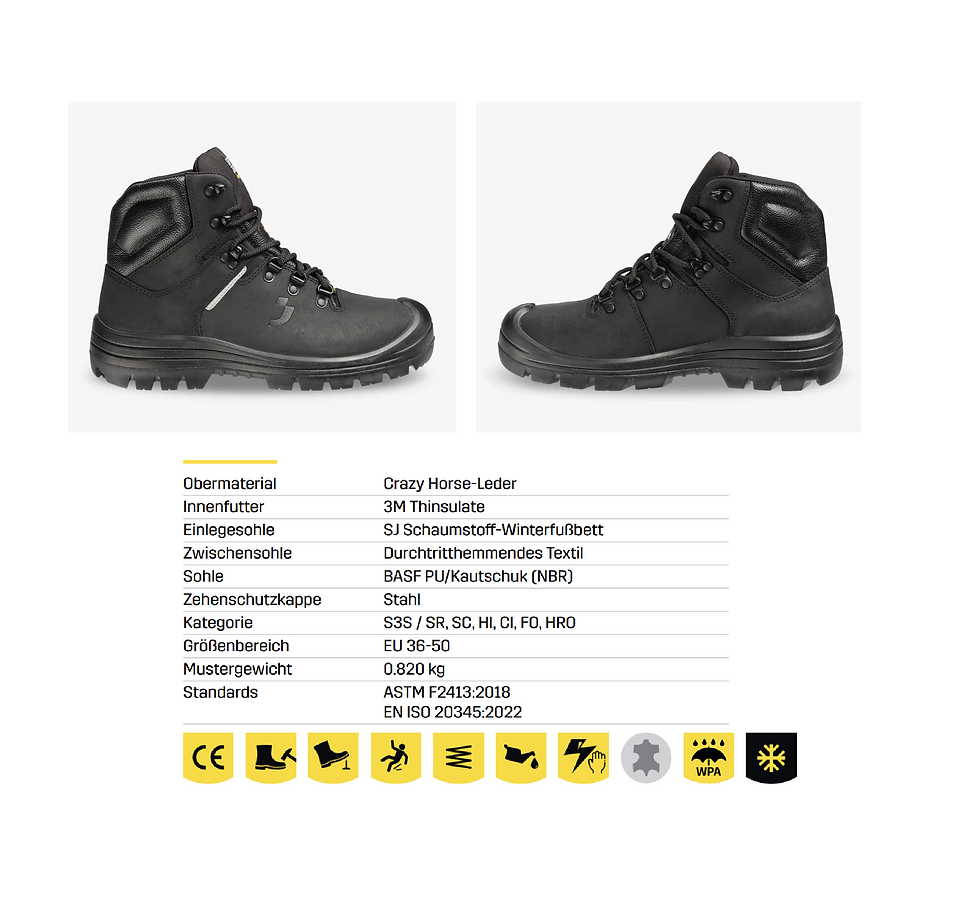 Miniaturbild: Winterschuhe Winterstiefel S3 mit Thinsulate Futter, Echt Vollleder Gr 35-48