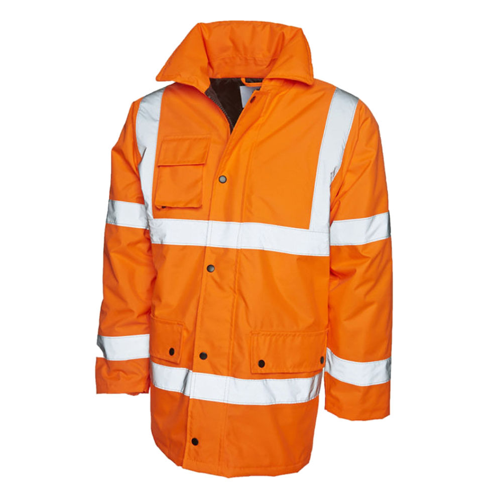 Miniaturbild: Warnschutz-Regenjacke mit Kapuze | Größen: S - 4XL