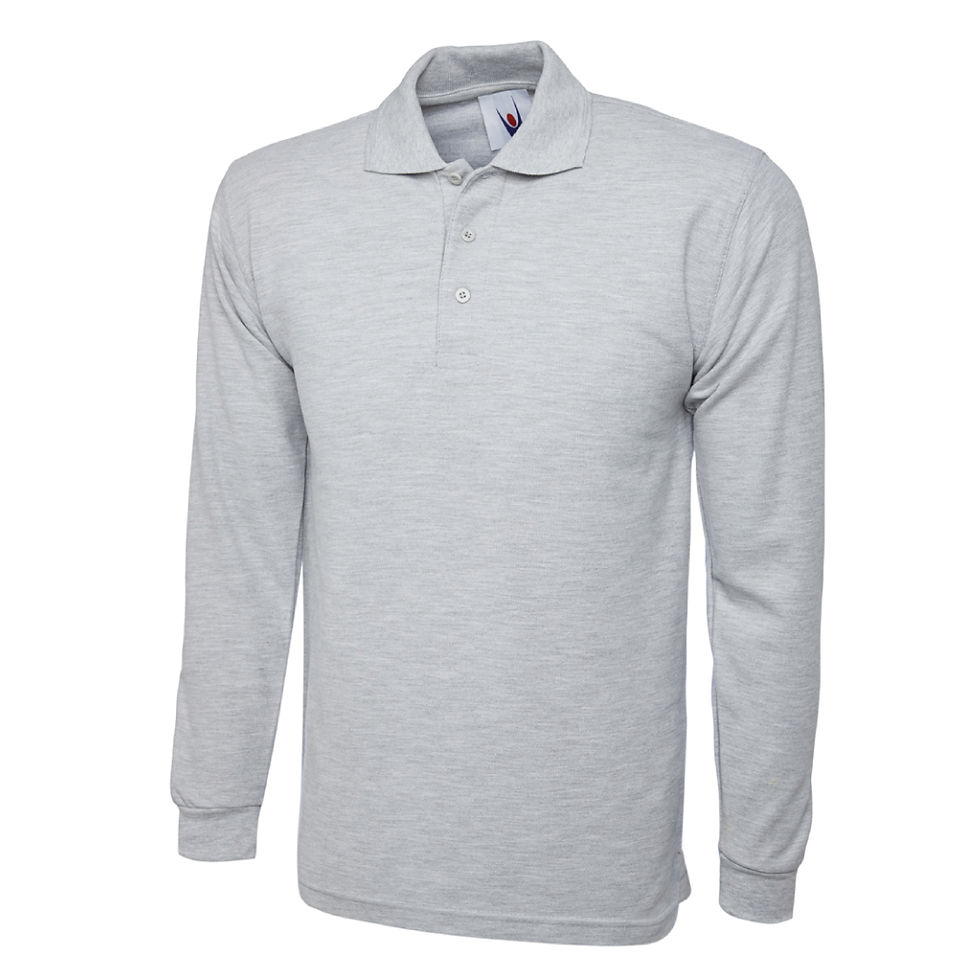 Miniaturbild: Unisex Langarm Polo Shirt | Größen: XS-4XL