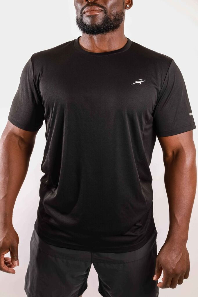 Thumbnail: Burk Short Sleeve Shirt - Black With White Logo