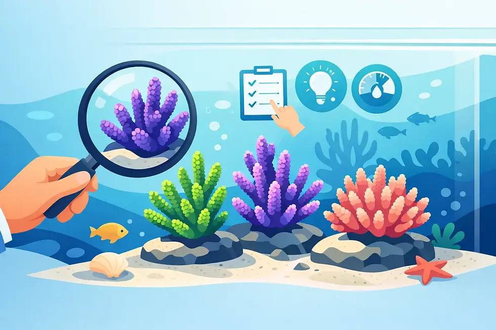 Como escolher acroporas para aquário marinho