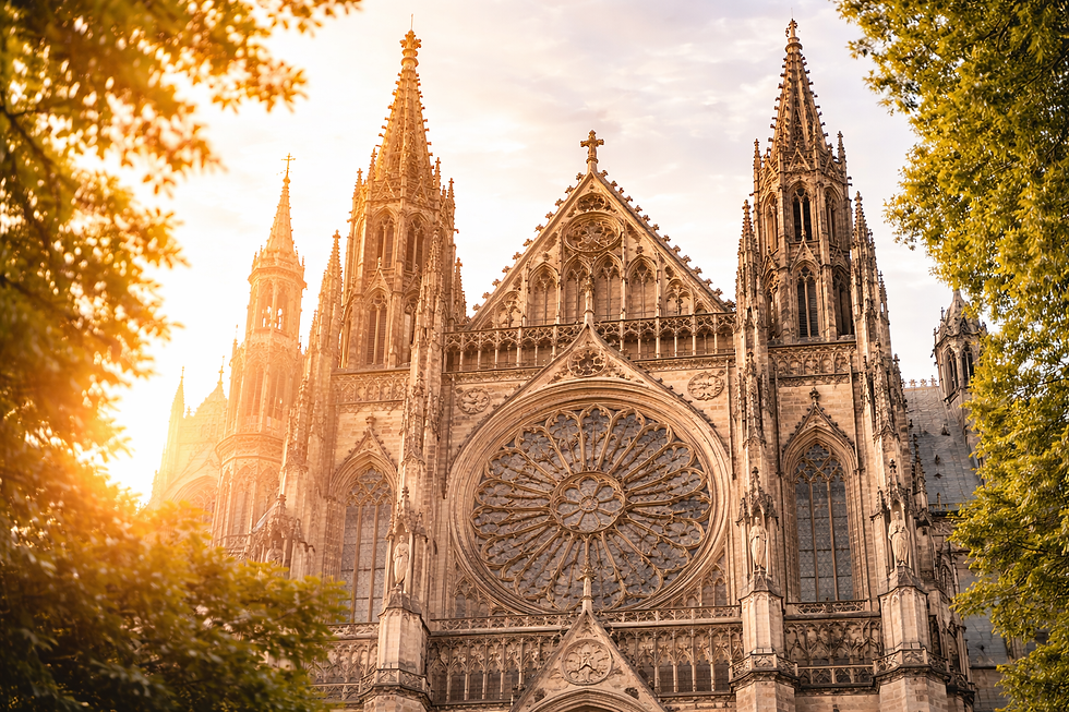 Golden light on Gothic cathedral.png