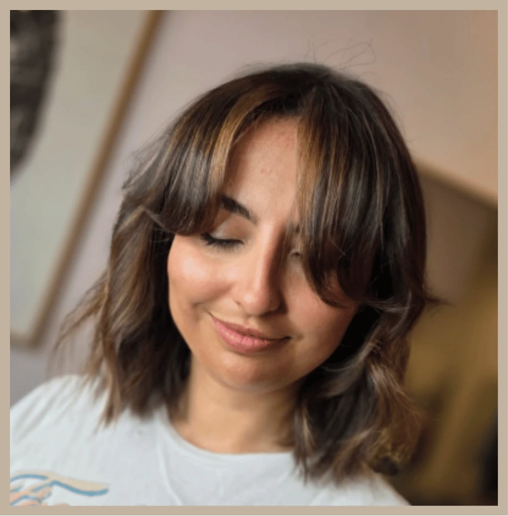 Medium length bouncy blowdry by Sara Styles Hair in Bethnal Green