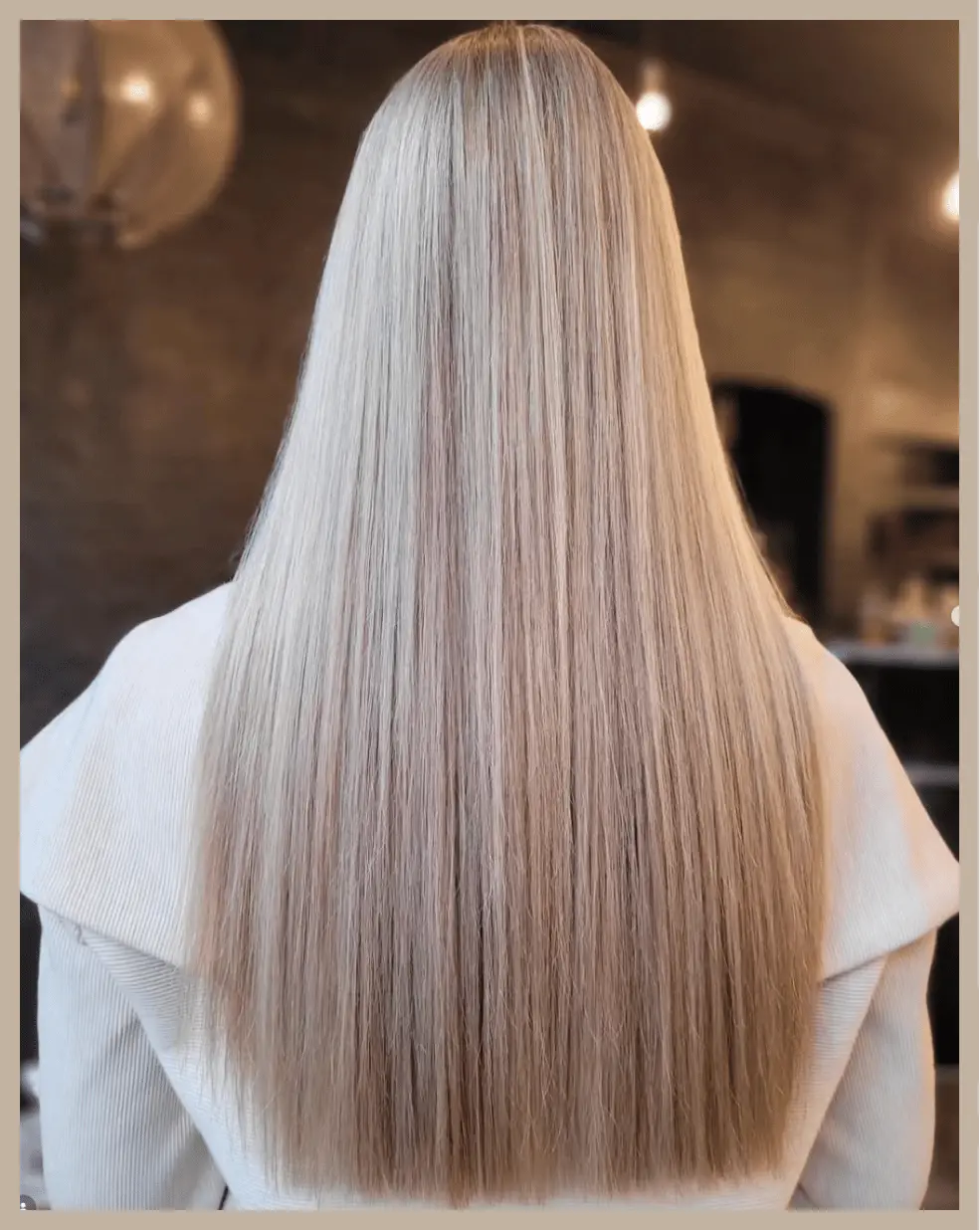 Smooth straight hair after keratin treatment by Sara Styles Hair in East London