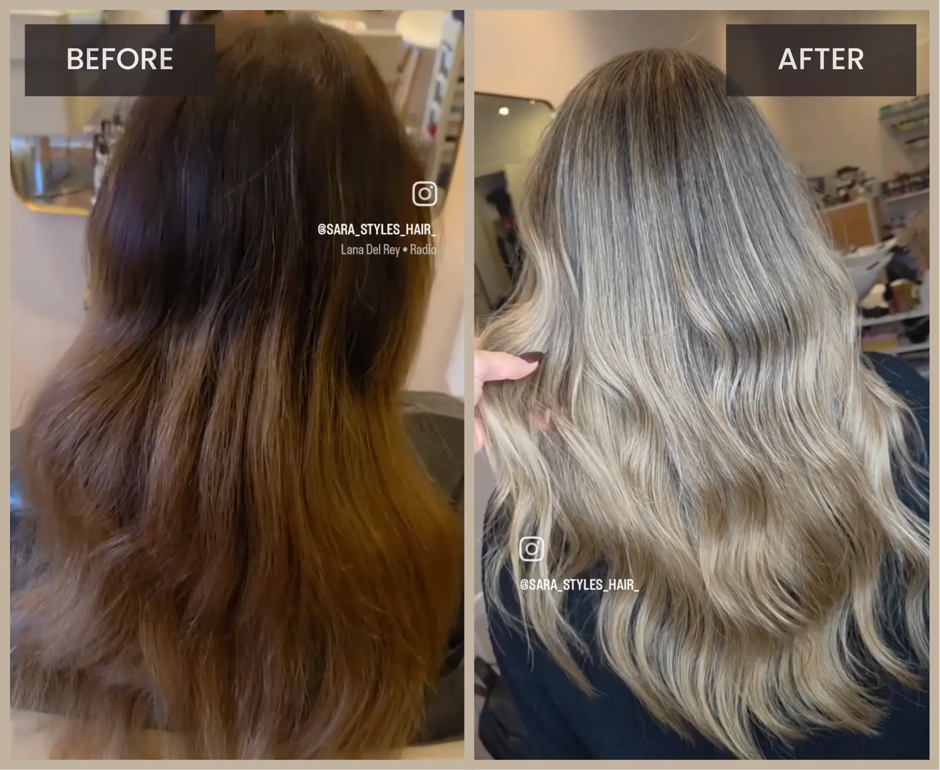 Grey blending before and after result by Sara Styles Hair in Bethnal Green