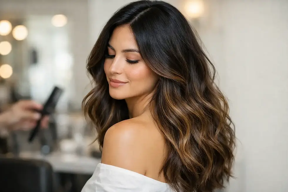Natural Balayage for Dark Hair That Looks Soft