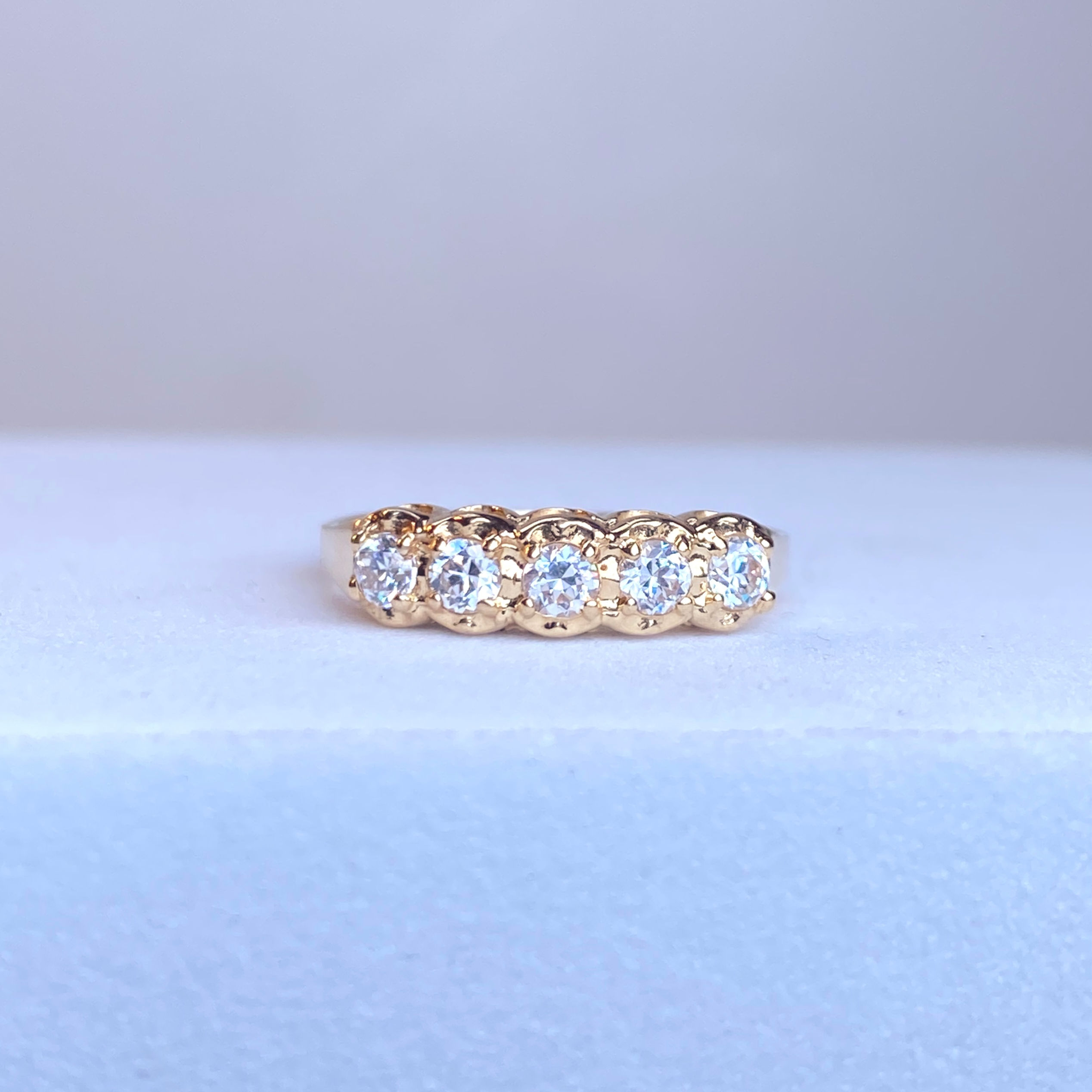 14k Yellow Gold CZ Ring