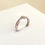 Thumbnail: 10k Gold Elegant Petit Diamond Ring