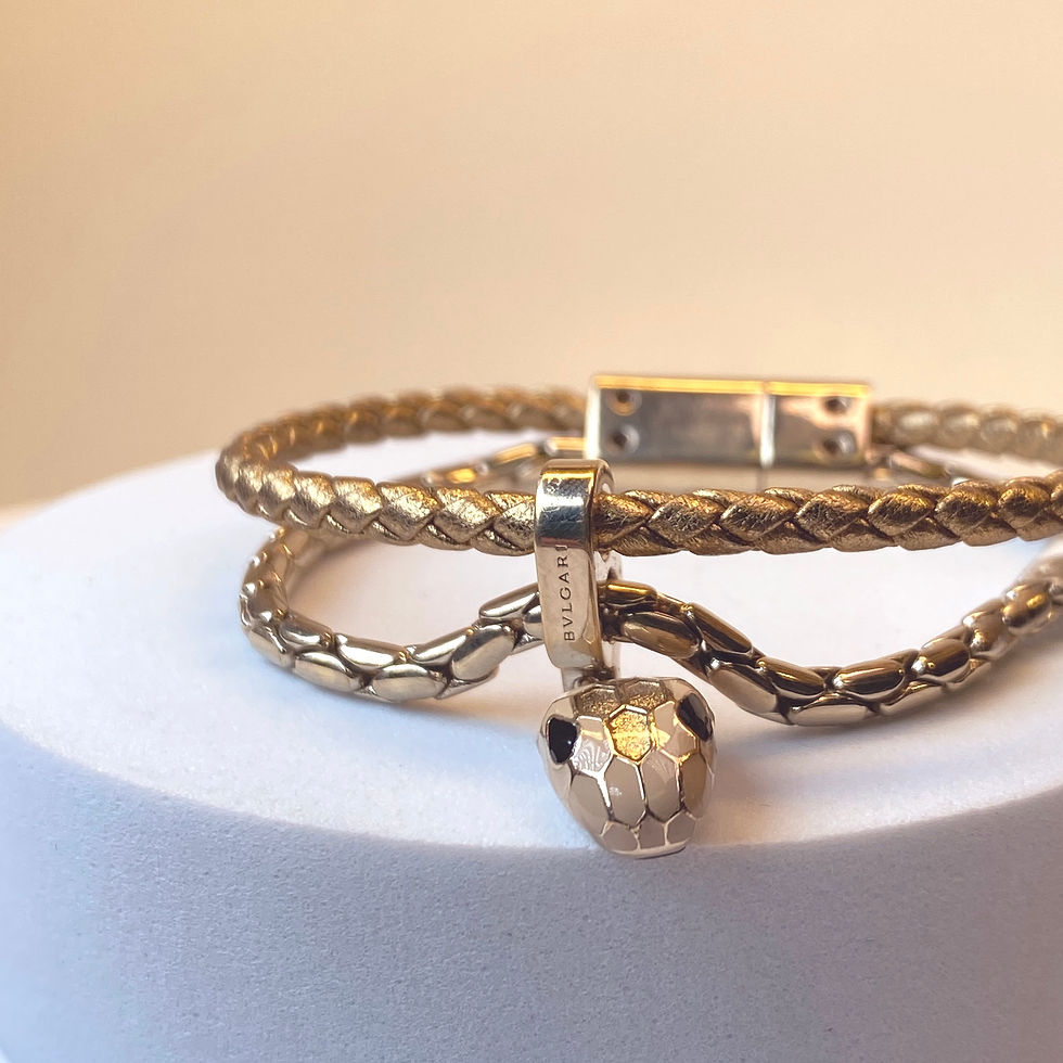 BVLGARI Gold Toned Snake Bracelet