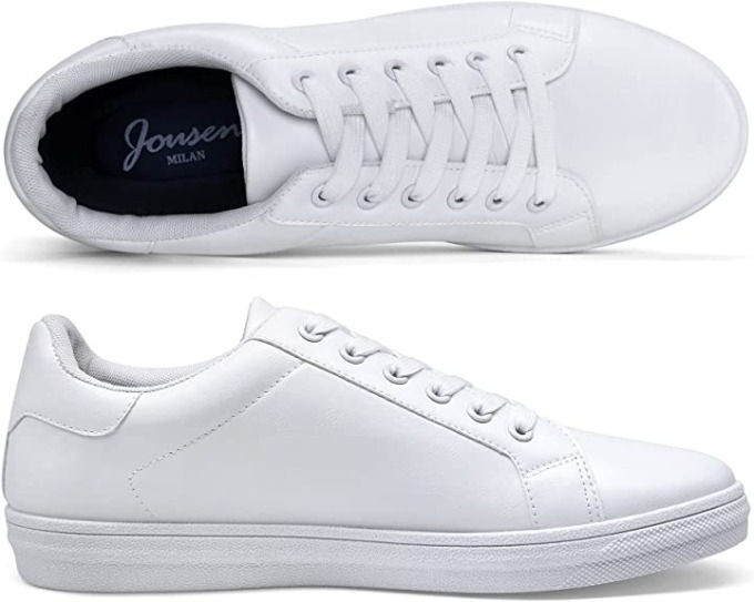 Thumbnail: Jousen Men's Fashion Sneakers White Shoes for Men Casual Breathable Shoes