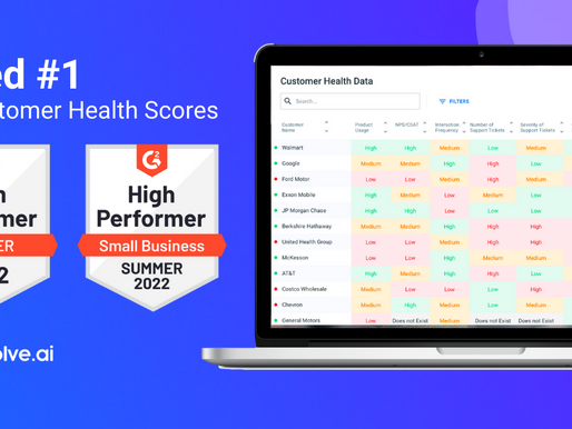 involve.ai Rated #1 for Customer Health Scores in Summer 2022 Report