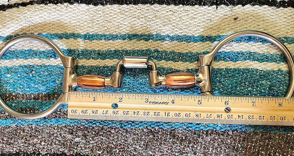 Thumbnail: D-Ring Snaffle with Hinge Port - #122