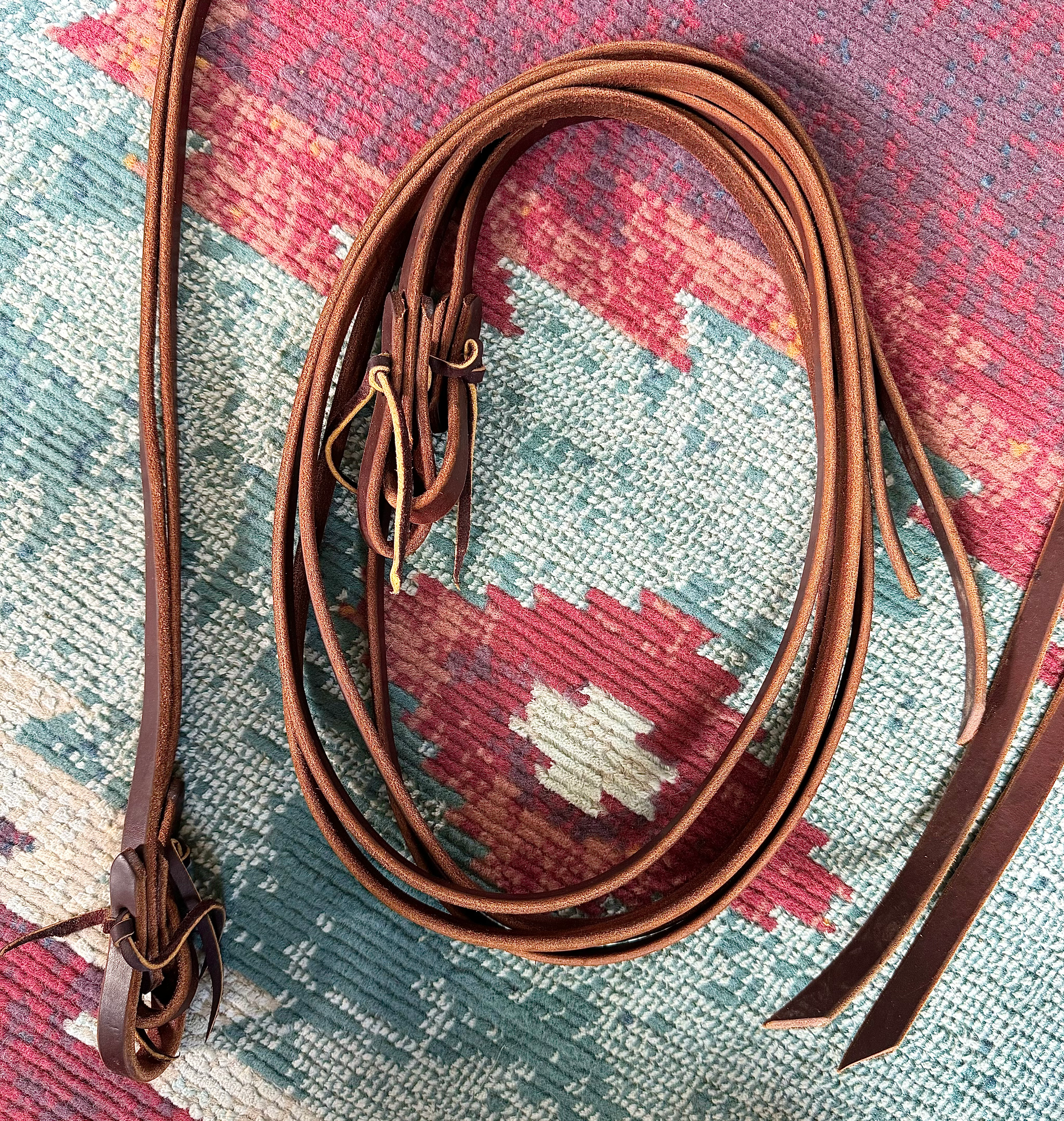 5/8” x 8’ Leather Split Reins *