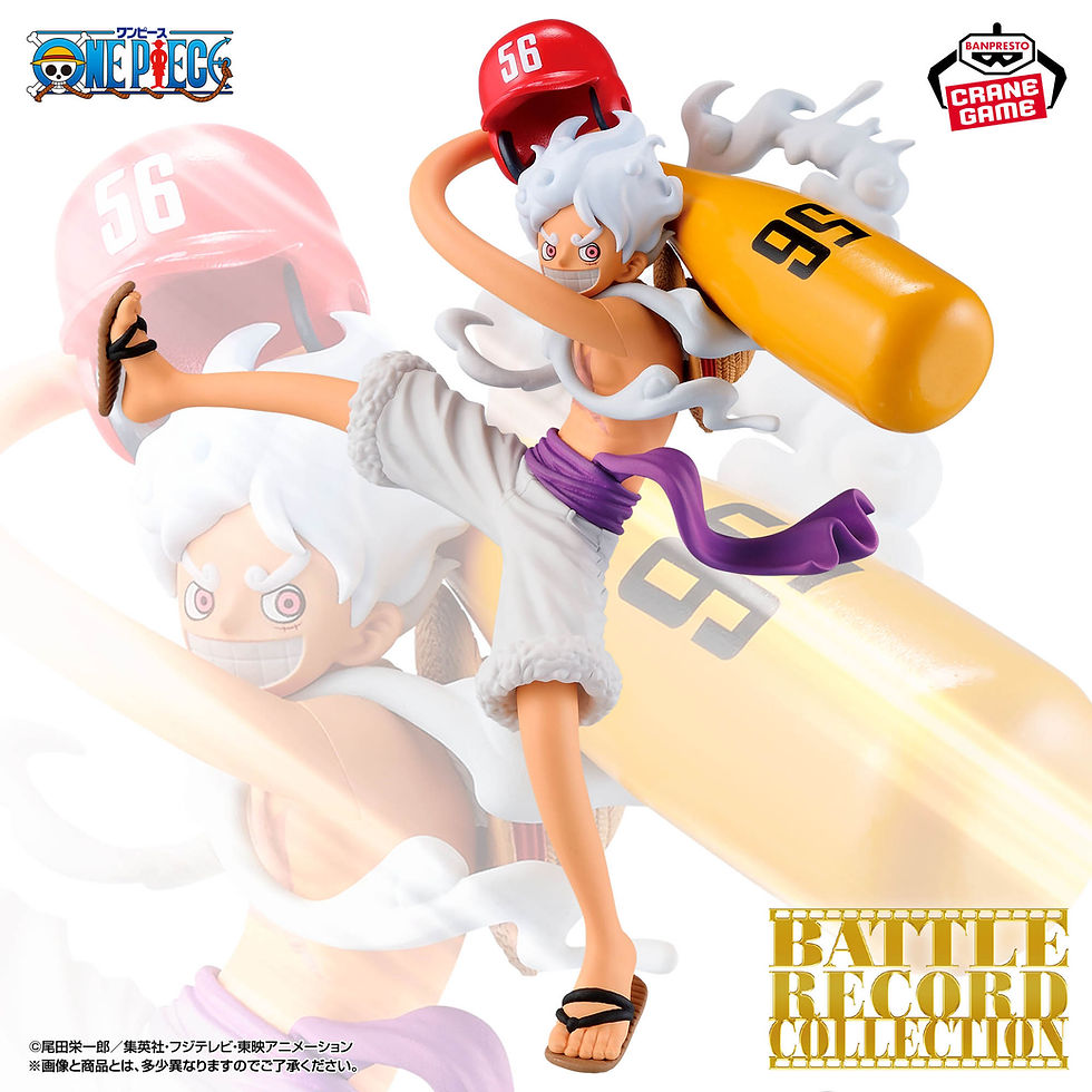 Banpresto Anime Figures Australia One Piece Battle Record Collection Monkey D Luffy 2 Gear 5 egghead baseball bat helmet 56
