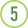 Number 5 icon