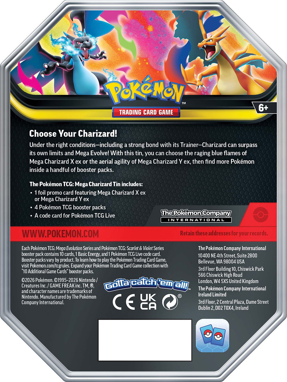 Thumbnail: Pokemon Trading Card Game TCG Mega Evolution Ascended heroes Australia Mega Charizard EX X Y tin