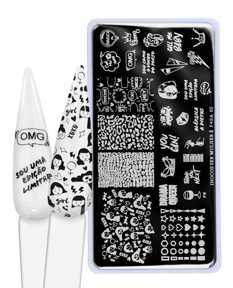 PLAQUE DE STAMPING A ONGLES NAIL ART LADY 2