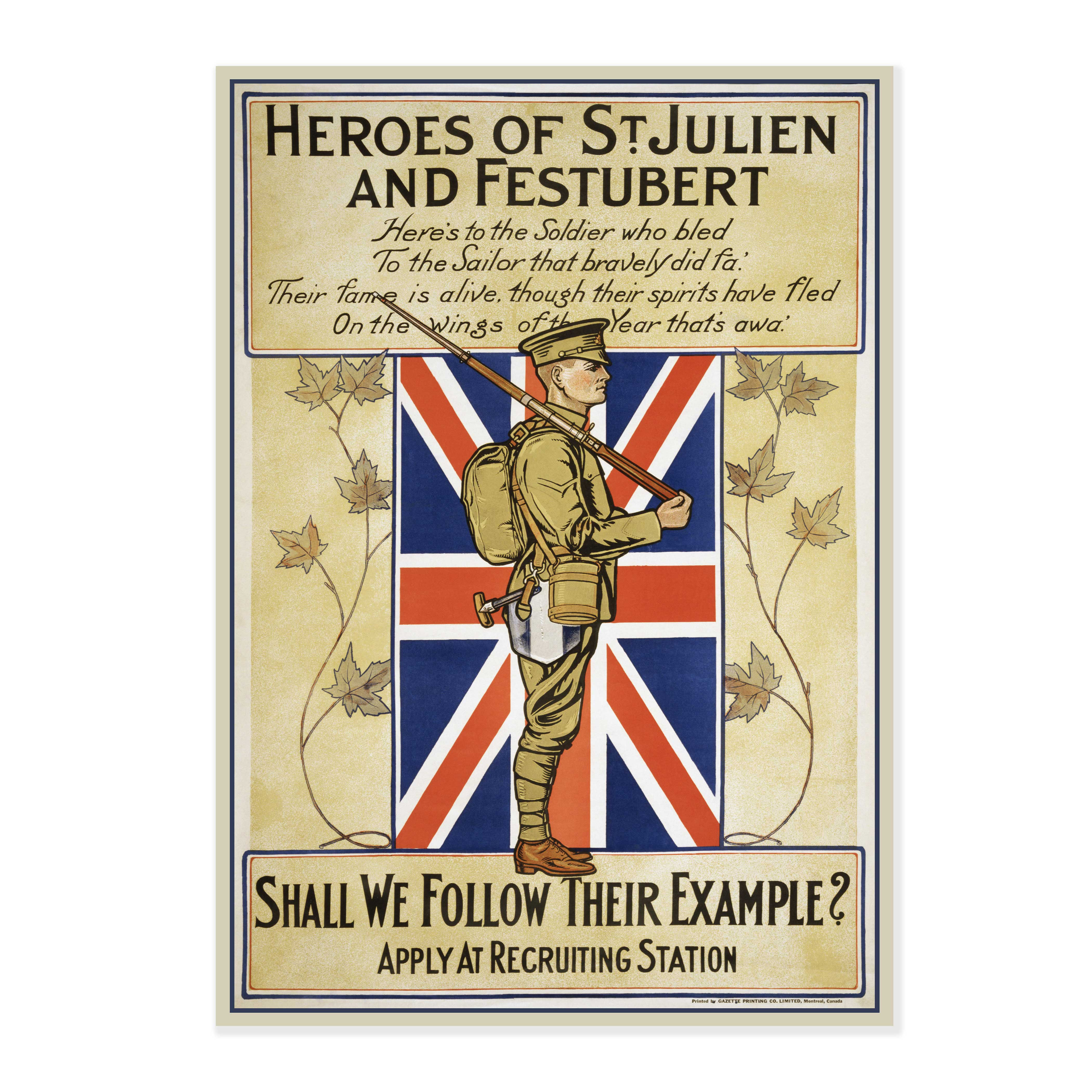 Heros of St. Julien and Festubert, Montreal 1916  #09-013