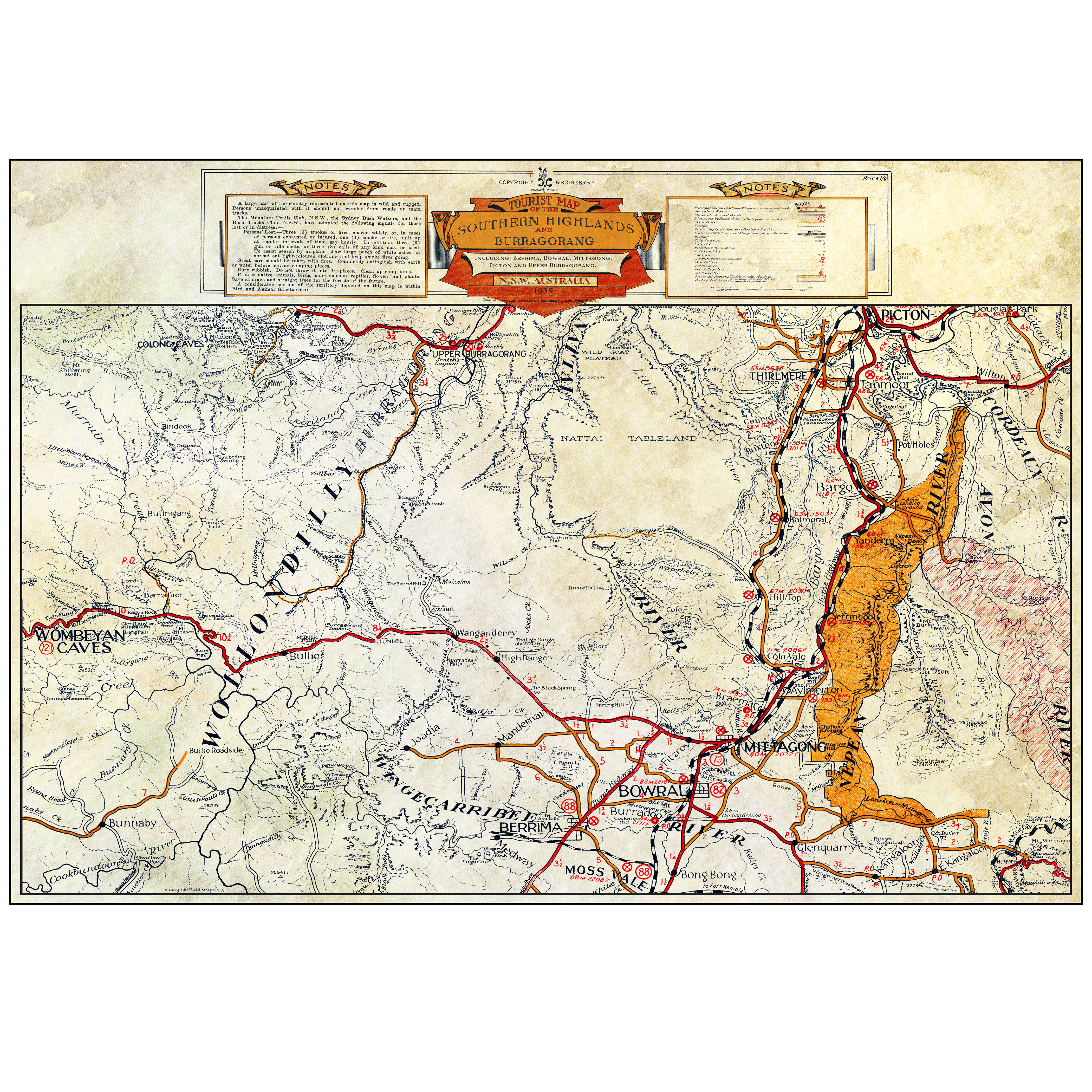 Southern Highlands and Burragorang Valley 1939 # 08-059