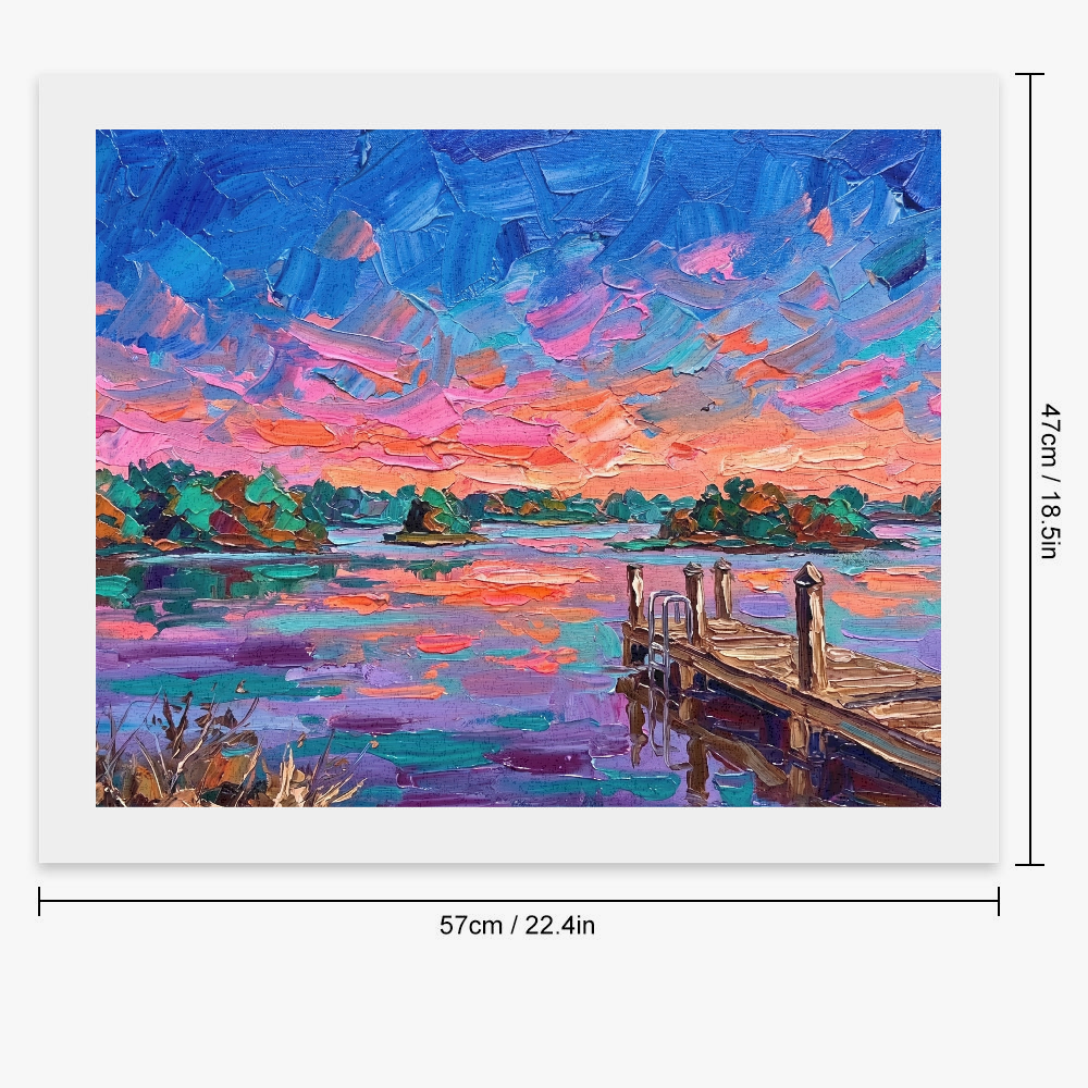 Electric Sunset— Therapeutic Paint-by-Numbers (PBN) Kit