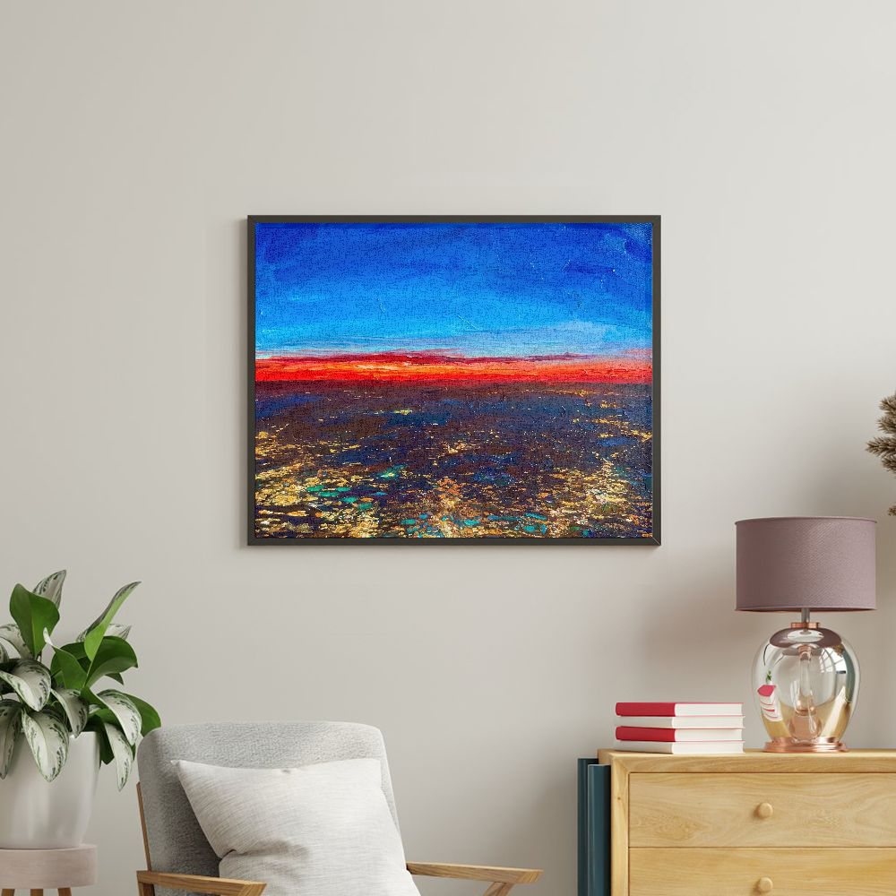 City Lights Horizon— Therapeutic Paint-by-Numbers (PBN) Kit