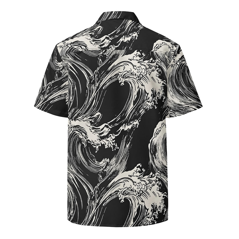 Digital print Aloha Shirt back view