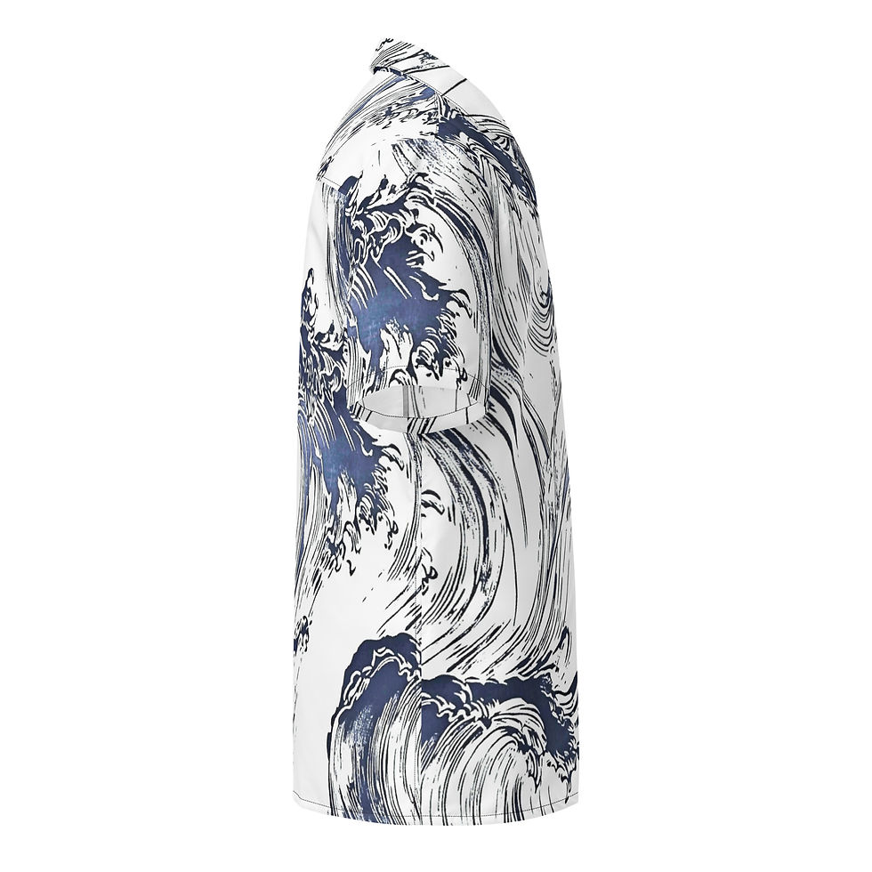Thumbnail: Digital Print Aloha shirt side view