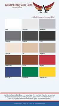 ACS Standard Epoxy Color Chart