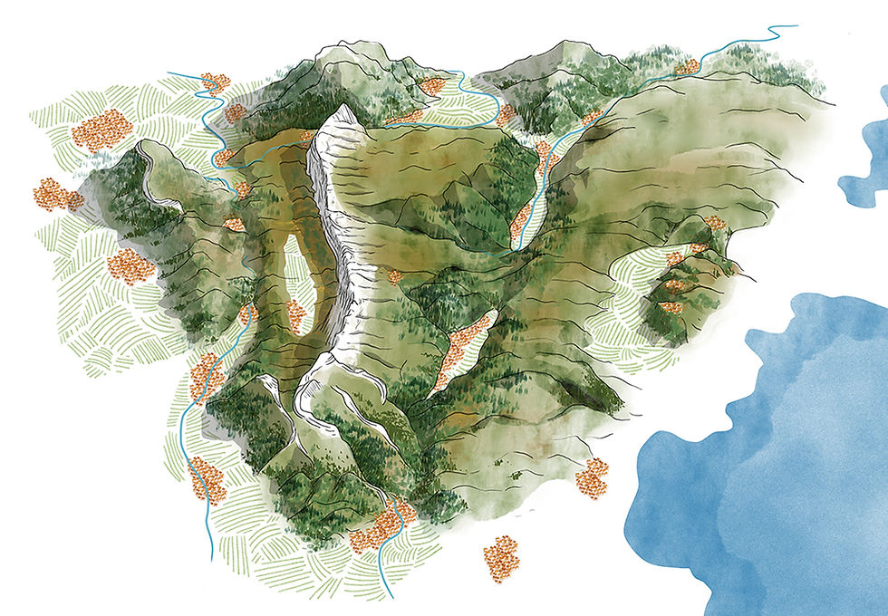 Carte du Parc naturel régional de la Sainte Baume