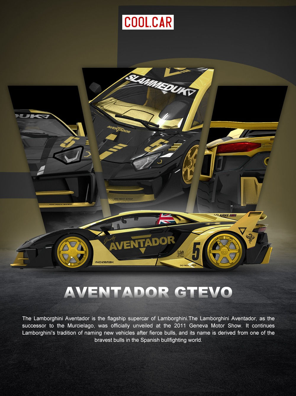 Pre Order - CC Lamborghini GTEVO V5 BLACK GOLD