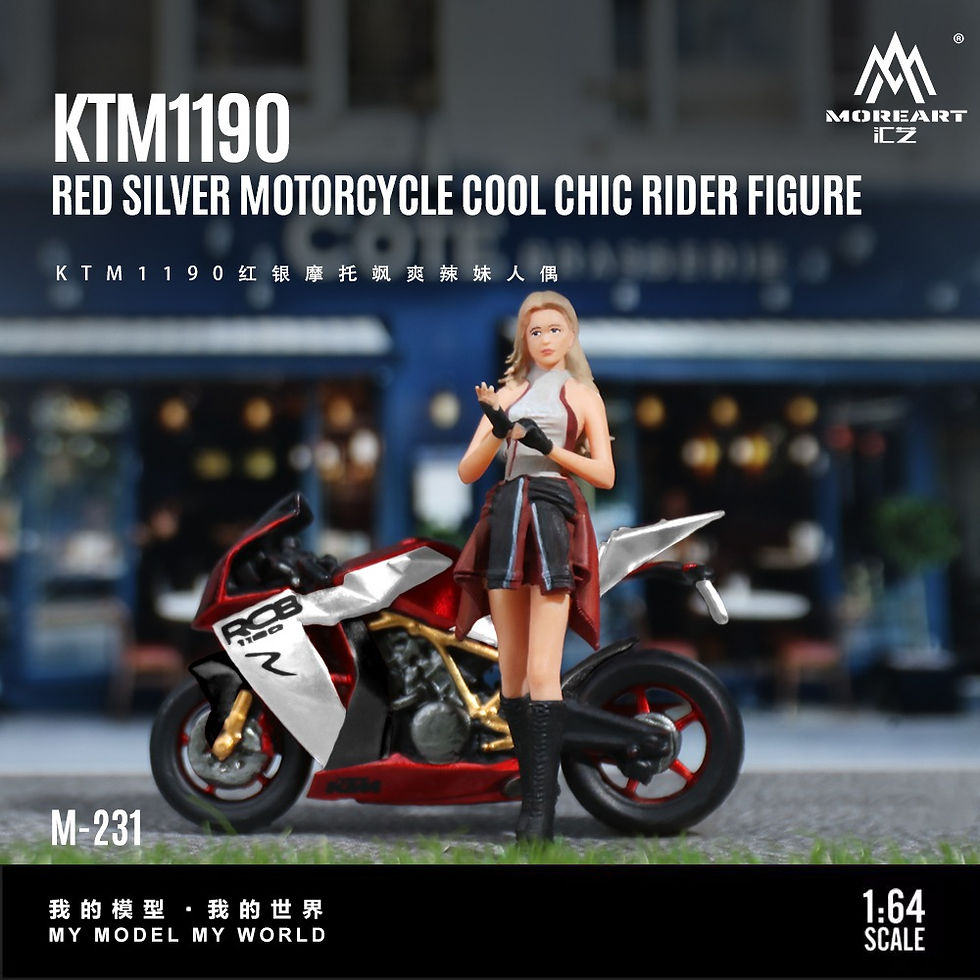 Thumbnail: Pre Order - MoreArt KTM1190 Red Silver and Girl Figure Set