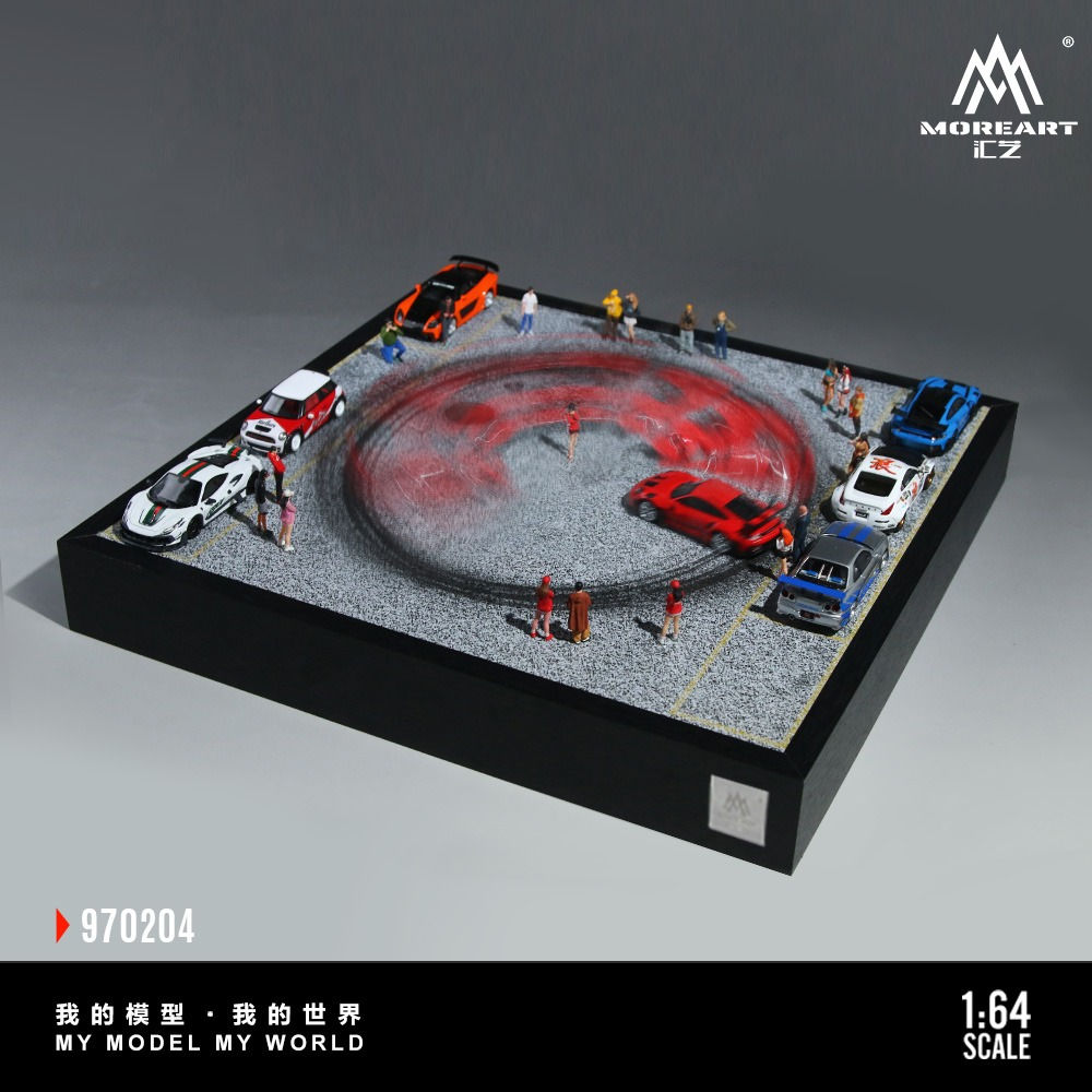 Pre-Order MoreArt 1:64 Car Drift Turntable Scene
