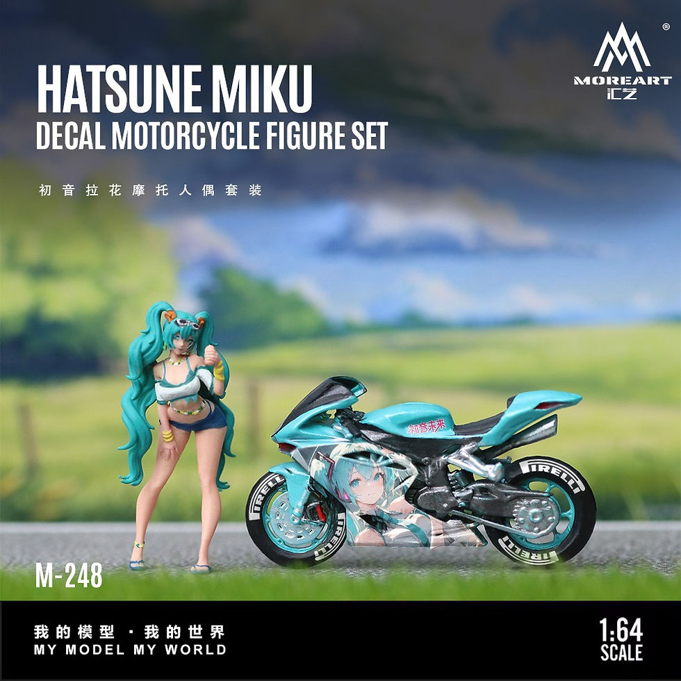 Thumbnail: Pre Order - MoreArt Vocaloid Racing Motorcycle Figure Set