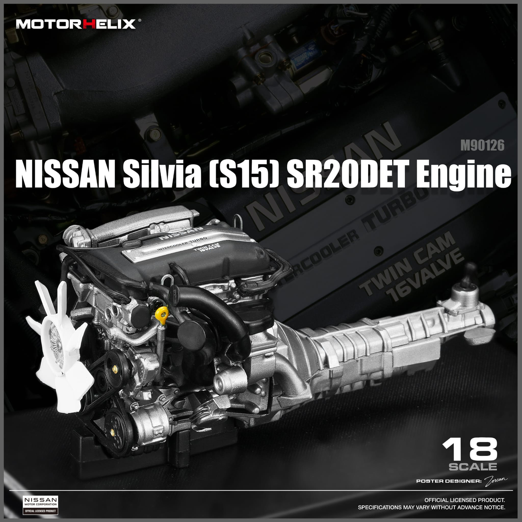 Pre Order - Motorhelix 1:18 Nissan SR20DET
