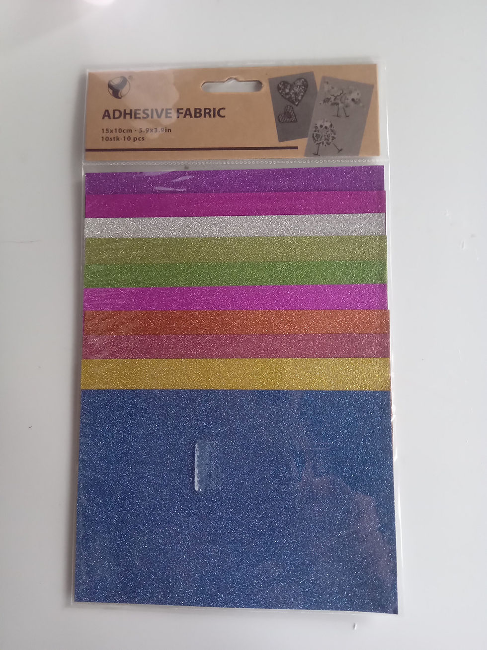 Coupons adhésifs brillants, couleurs variées