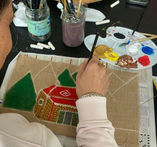 Peinture sur toile de jute