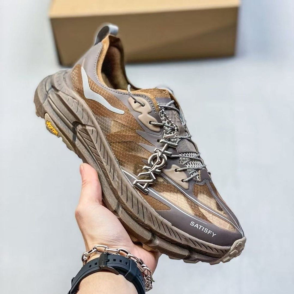 Thumbnail: Mens Hoka X Satisfy Mafate Speed 4 Light Rubber Brown