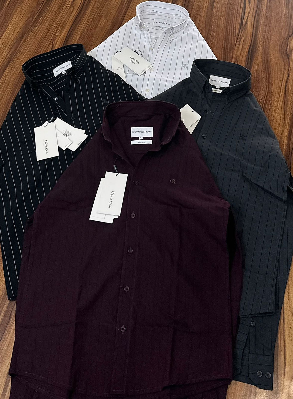 Thumbnail: Men's Calvin Klein Stripped Cotton Shirt