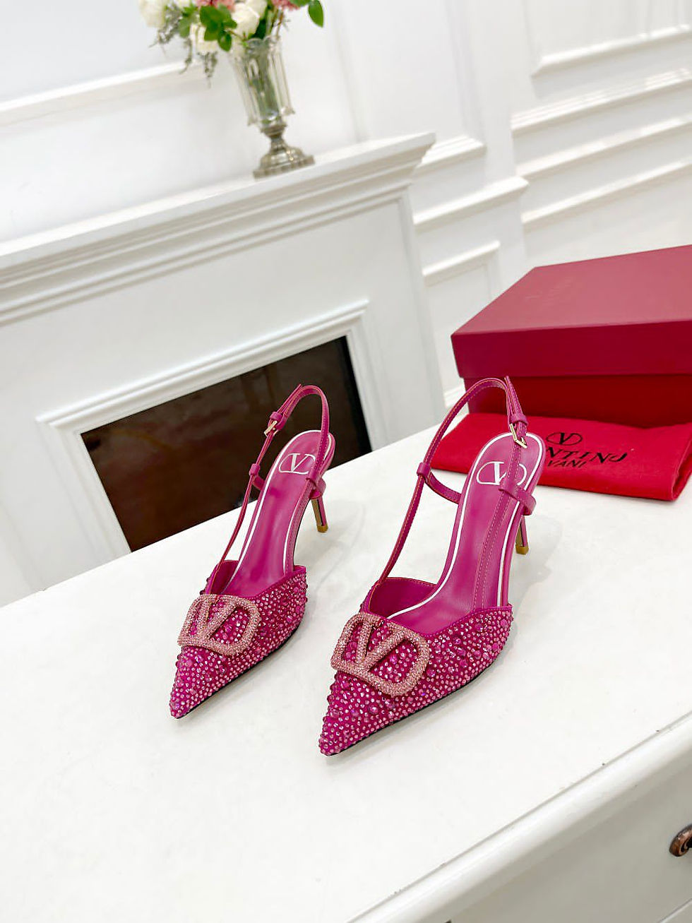 Women's Valentino Garavani Swarovski Studded Heels | Pink