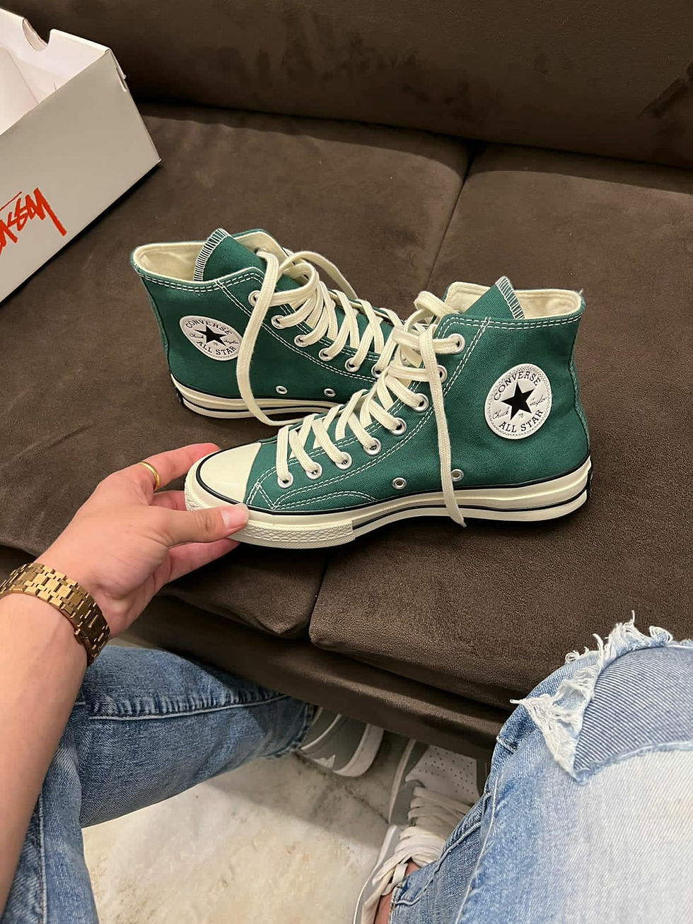 Men's Converse Chuk Taylor High Top Sneakers | Green