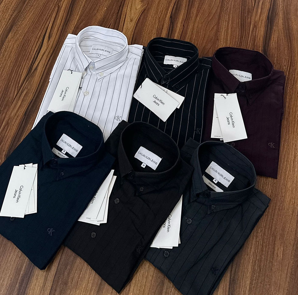 Thumbnail: Men's Calvin Klein Stripped Cotton Shirt